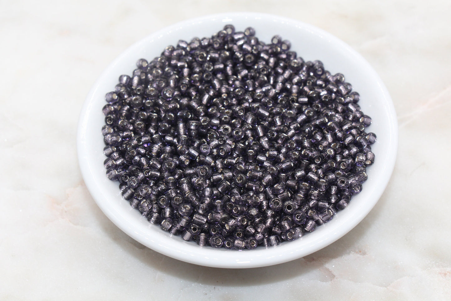 Transparent Glass Beads with Silver Lined, 4mm 6/0 Glass Round Beads, Light Purple Trans Seed Beads, Rocailles Beads, Beading Supplies #1092