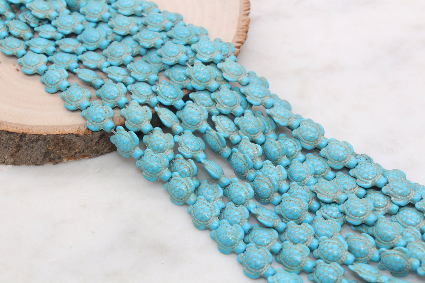 Turtle Beads Howlite Beads, Turtle Gemstone Beads, Bead for Bracelets, Sea Animal Stone Beads