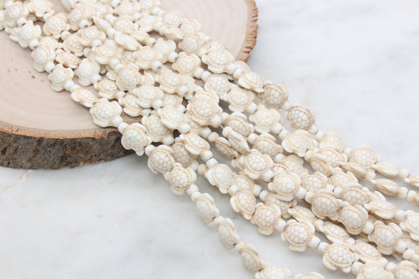 Turtle Beads Howlite Beads, Turtle Gemstone Beads, Bead for Bracelets, Sea Animal Stone Beads