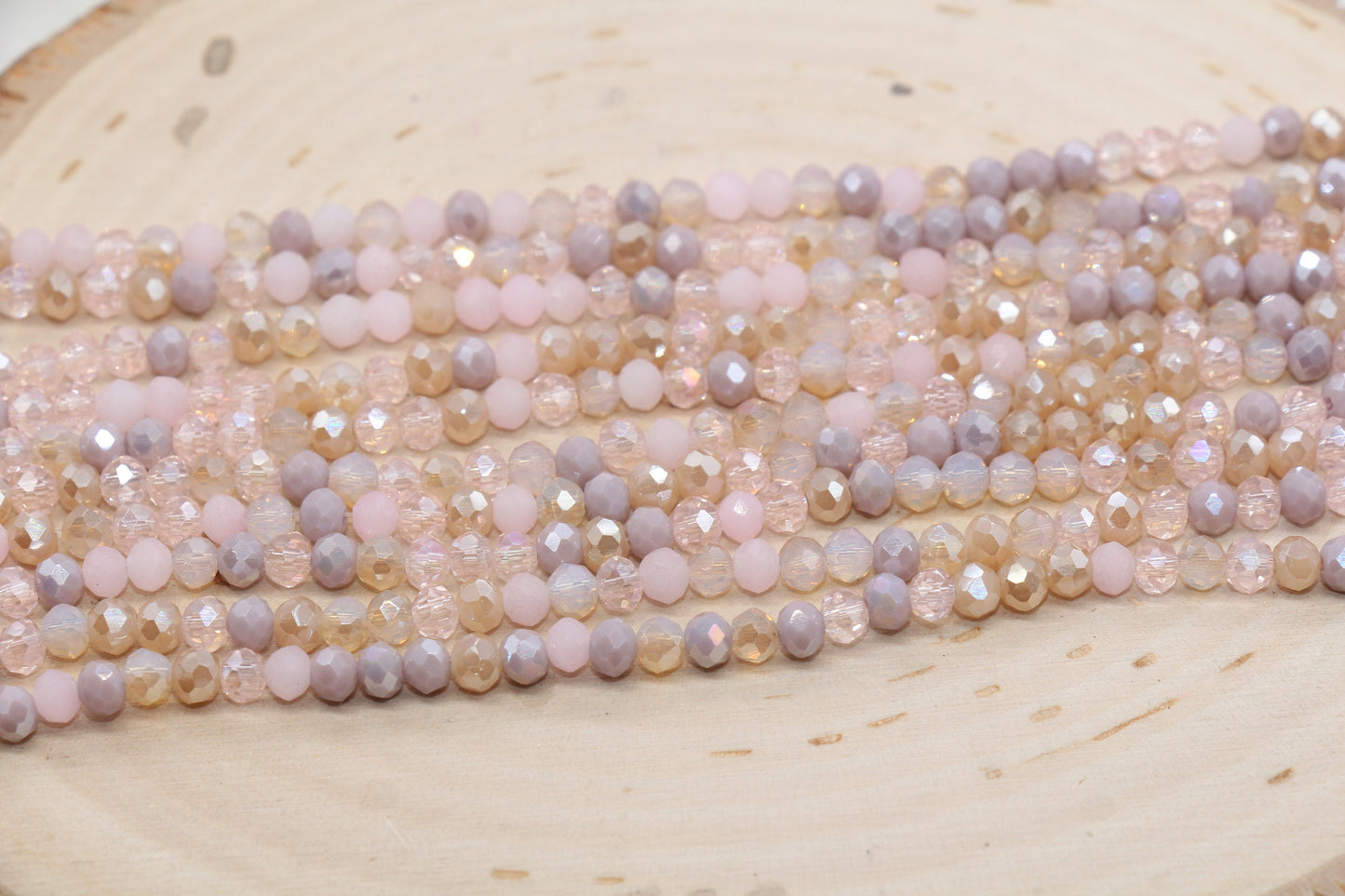 4mm Faceted Glass Beads, Mix Glass Seed Beads, Jewelry Making Beds, Bracelet Beads, Full Strand