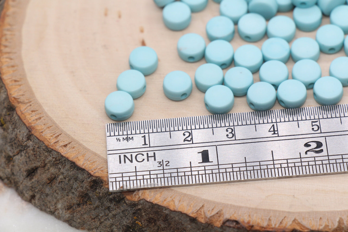 Blue Round Beads, Acrylic Round Beads, Acrylic Spacer Beads, Blue Round Beads, Acrylic Blank Round Beads, Size 7mm #3178