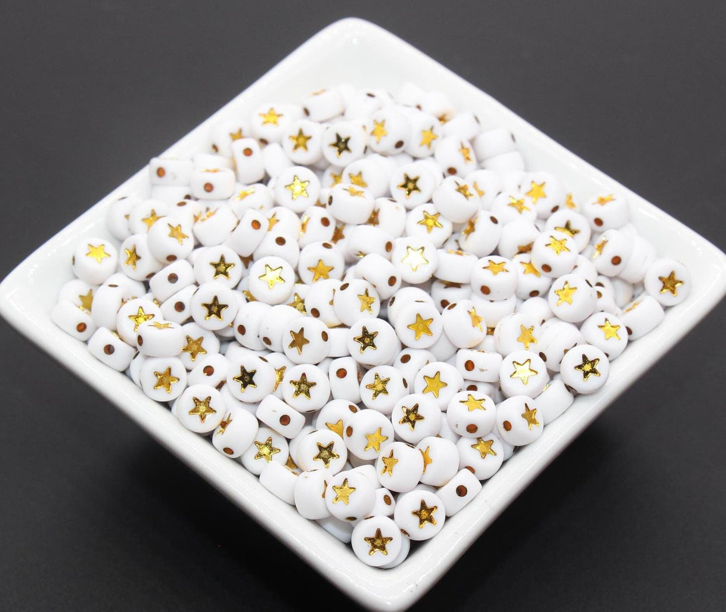 round gold star beads for jewelry bracelets making