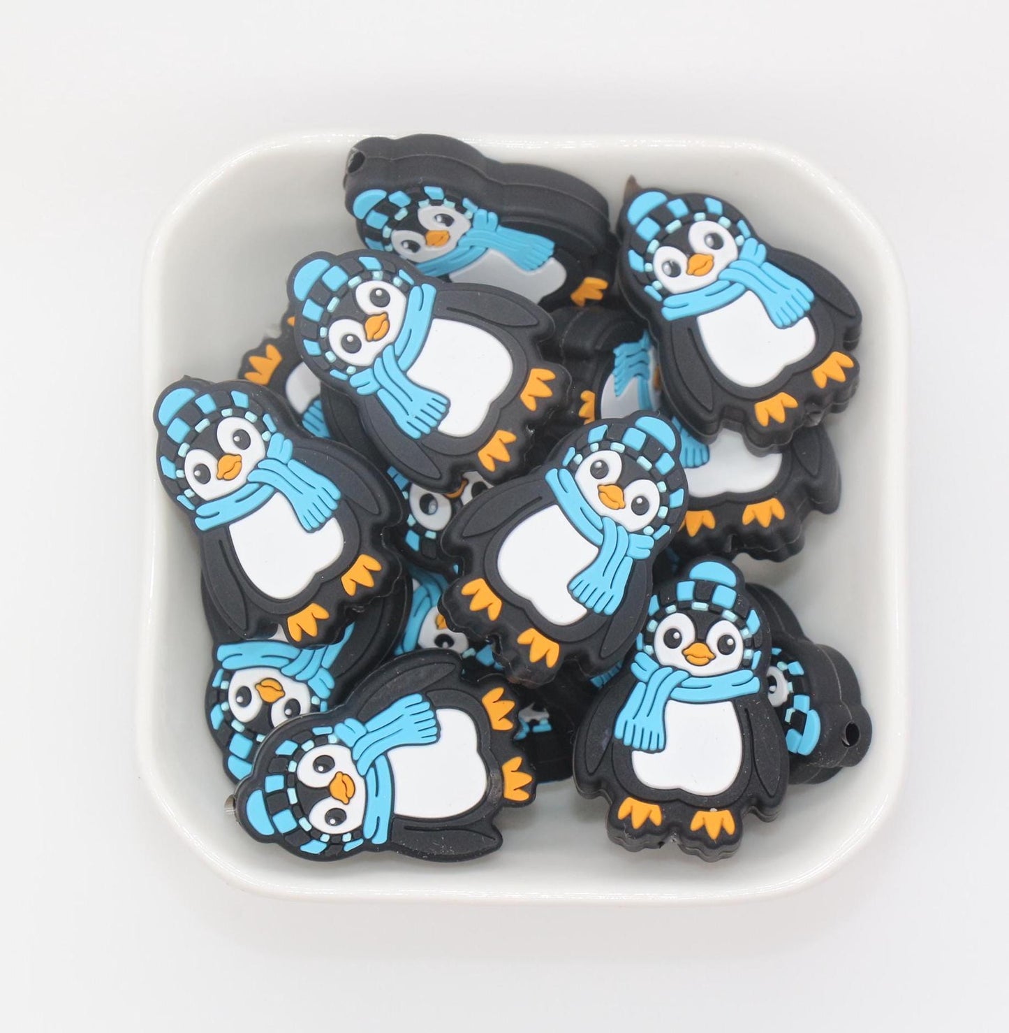 Winter Themed Focal Beads, Snowman, Penguin, Polar Bear, Gnome Focal Beads, Silicone Loose Beads, Beadable Pen Beads