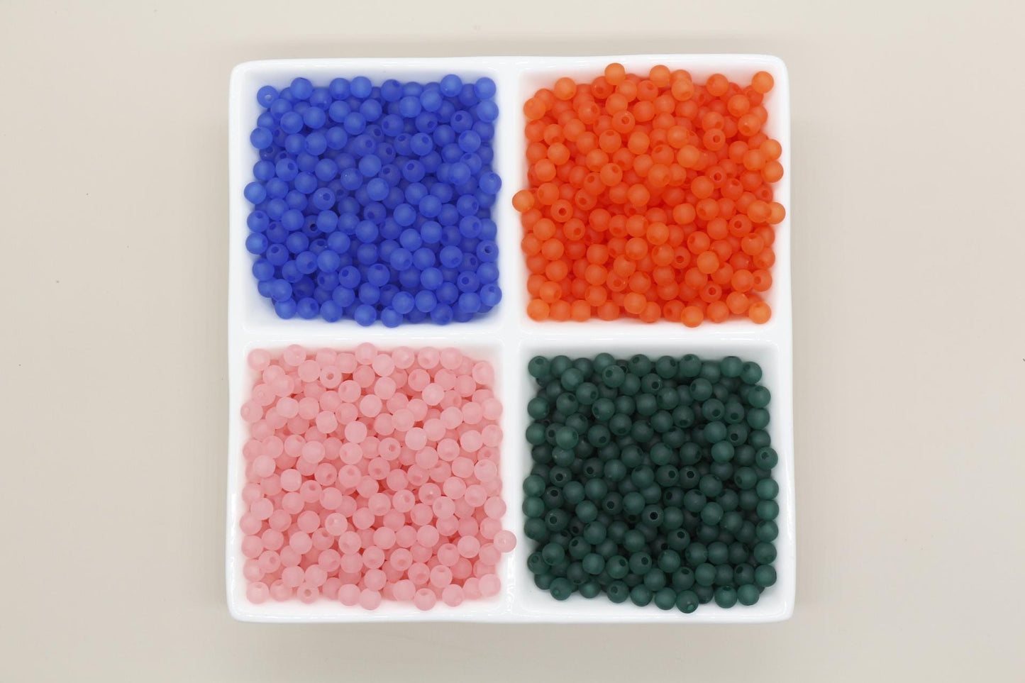 6mm Matte Beads, Frosted Gumball Beads, Plastic Round Beads, Chunky Beads, Beads for Bracelets, Acrylic Beads