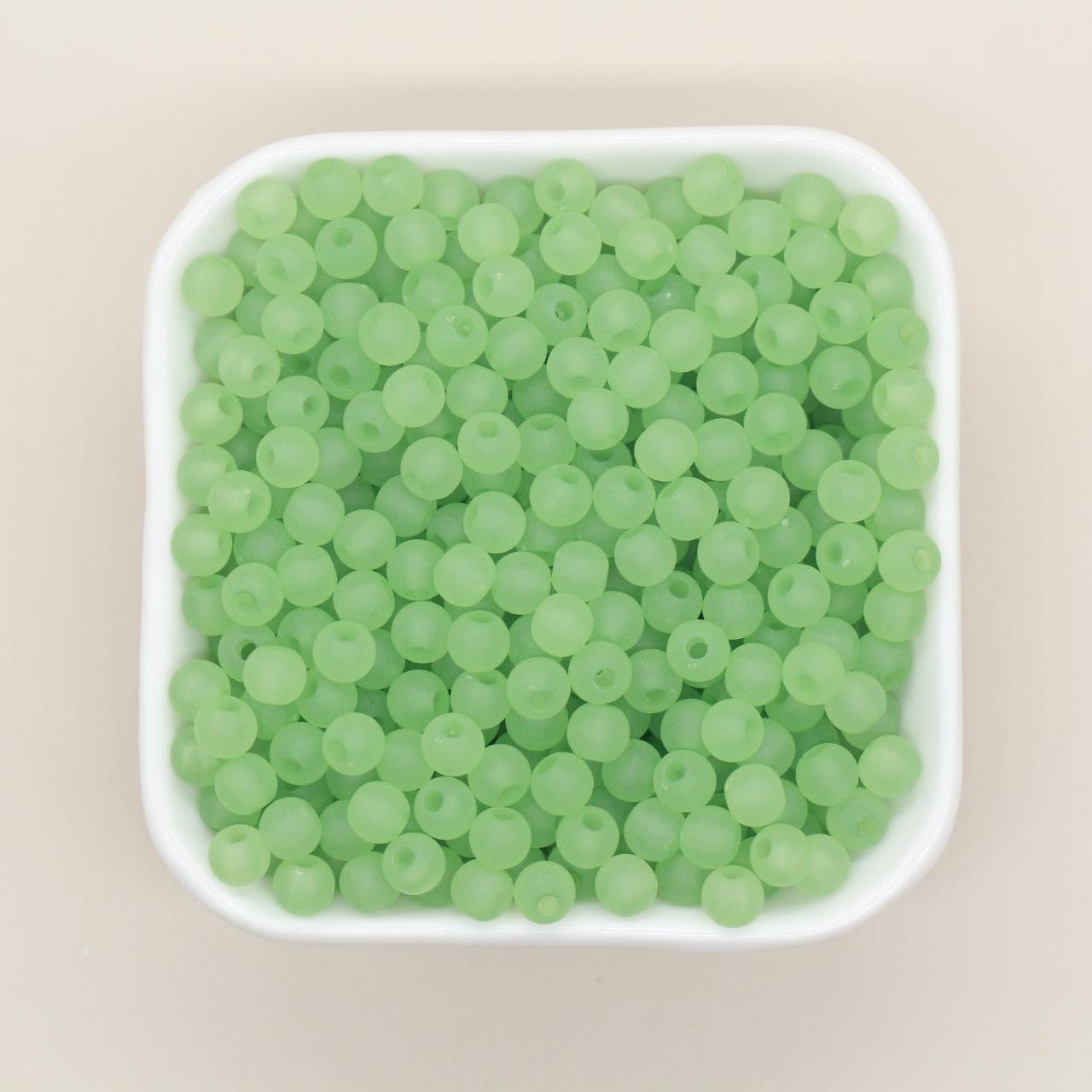 6mm Matte Beads, Frosted Gumball Beads, Plastic Round Beads, Chunky Beads, Beads for Bracelets, Acrylic Beads