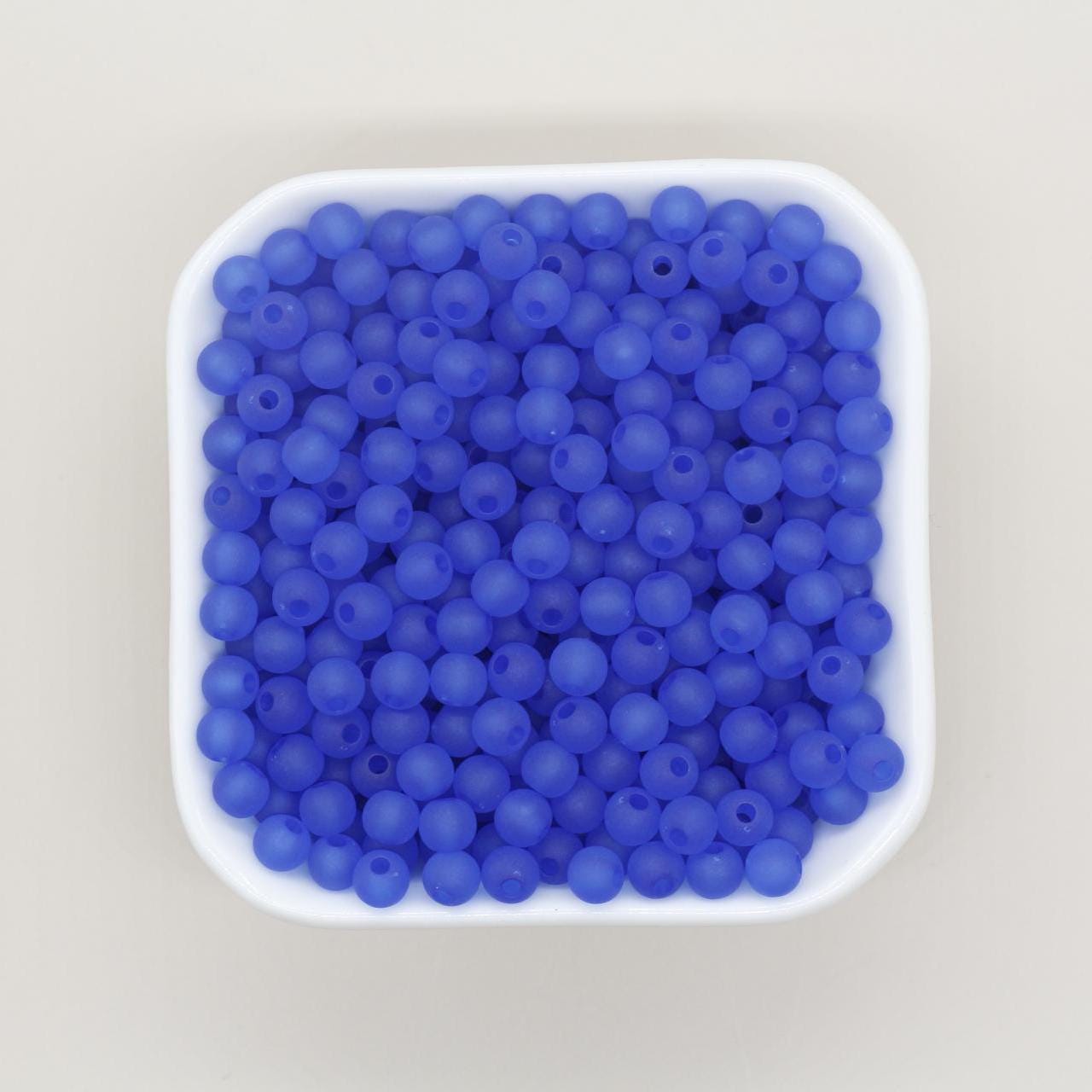 6mm Matte Beads, Frosted Gumball Beads, Plastic Round Beads, Chunky Beads, Beads for Bracelets, Acrylic Beads