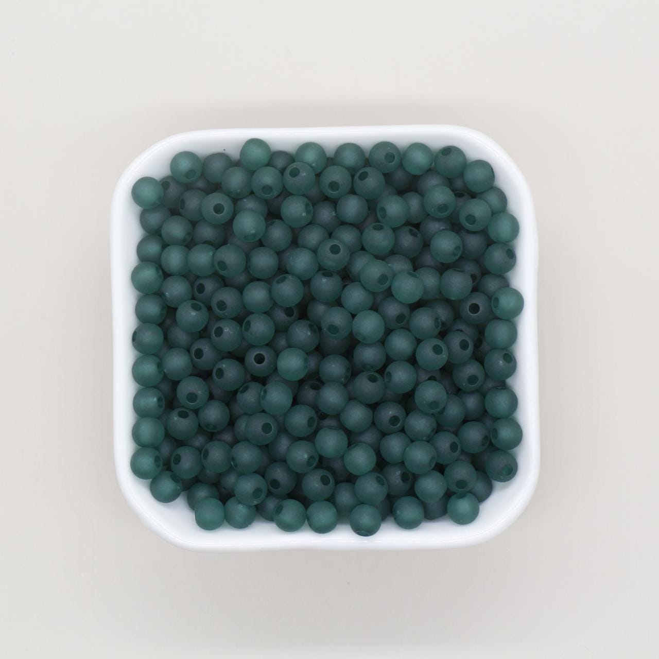 6mm Matte Beads, Frosted Gumball Beads, Plastic Round Beads, Chunky Beads, Beads for Bracelets, Acrylic Beads