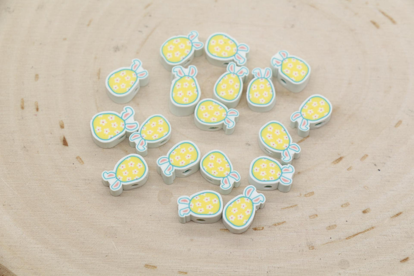 Easter Beads, Easter Polymer Clay Beads, Easter Egg Beads, Easter Bunny Beads, Jewelry Beads, Beads for Bracelet