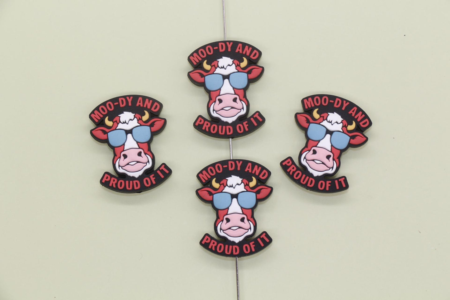 Moody And Proud Of It Focal Silicone Beads, Focal Bead for Beadable Pens and Keychain Lanyard #F770