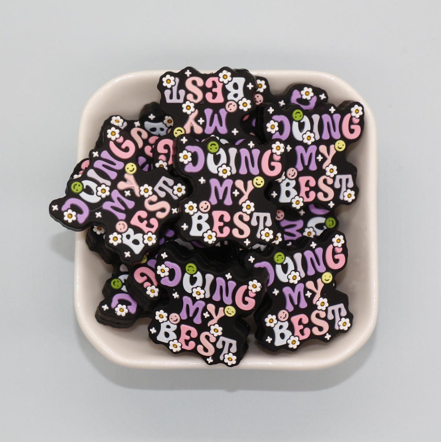 Doing My Best Focal Silicone Beads, Focal Bead for Beadable Pens, Craft Supplies, DIY Projects #F766