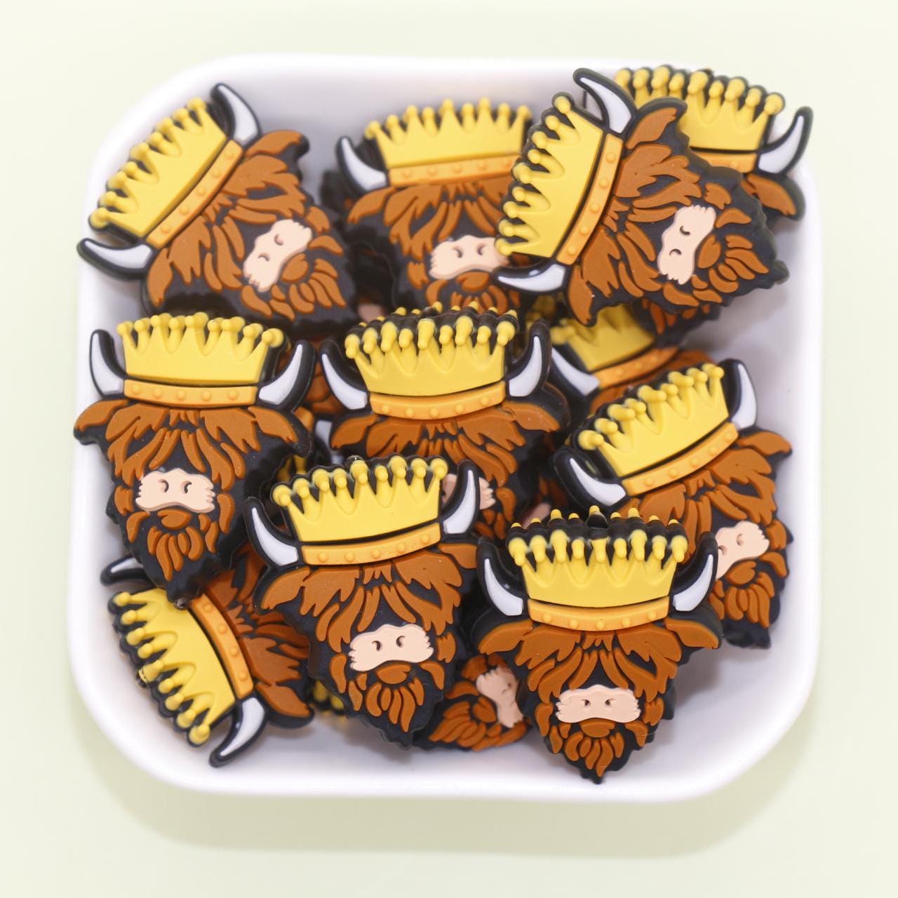 Highland Cow Silicone Focal Beads for Keychain Lanyard, Cowboy, Graduation, Nurse , Police Gifts