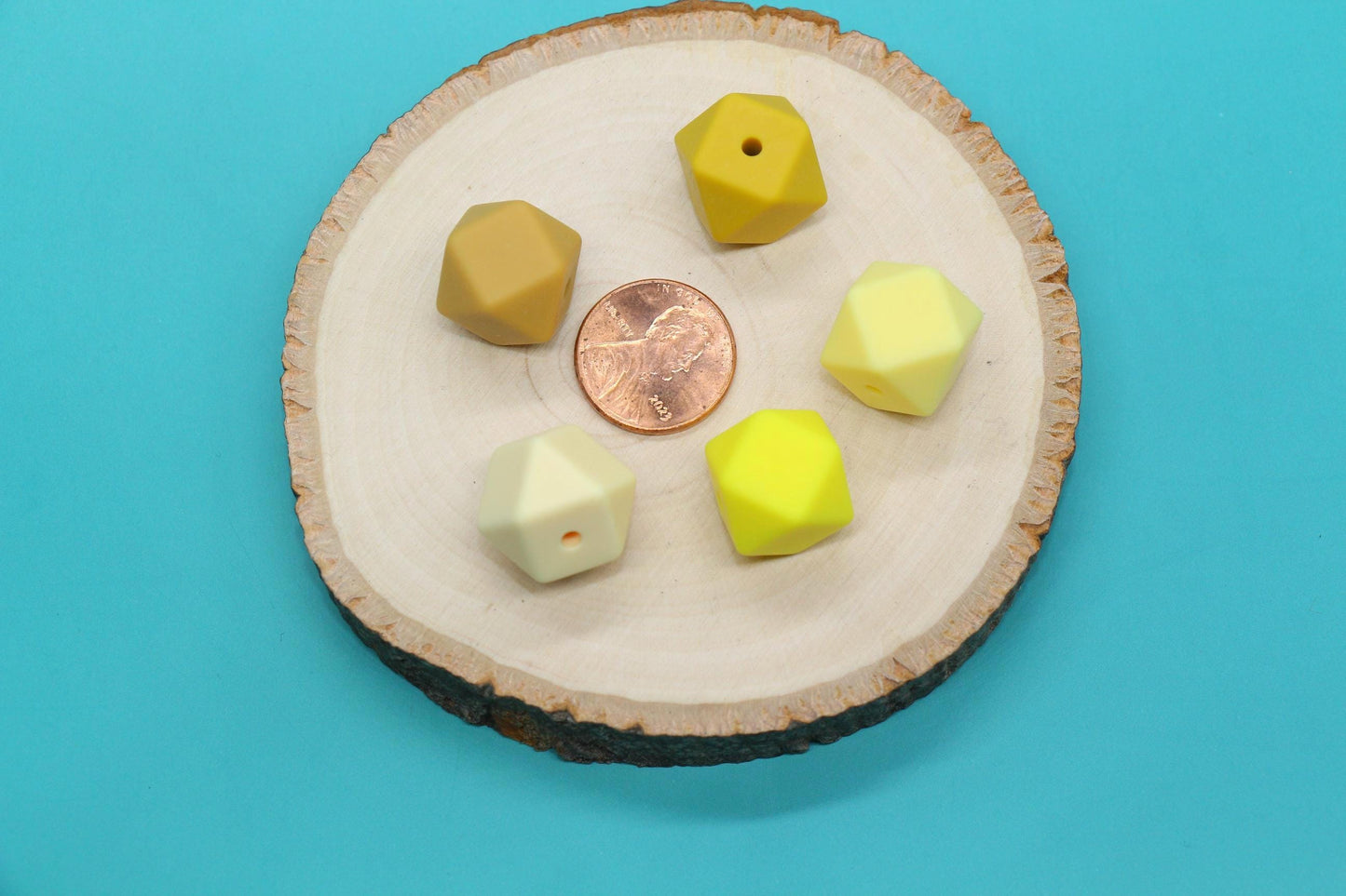14mm Hexagon Silicone Beads for DIY Jewelry Making, Soft Geometric Beads for Bracelets, Keychains, Bulk Craft Supplies