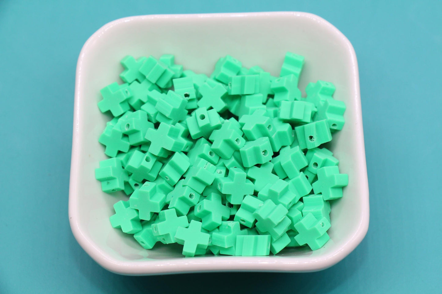 Polymer Clay Beads, Cross Beads , Jewelry Making Supplies for DIY Bracelets, Necklaces