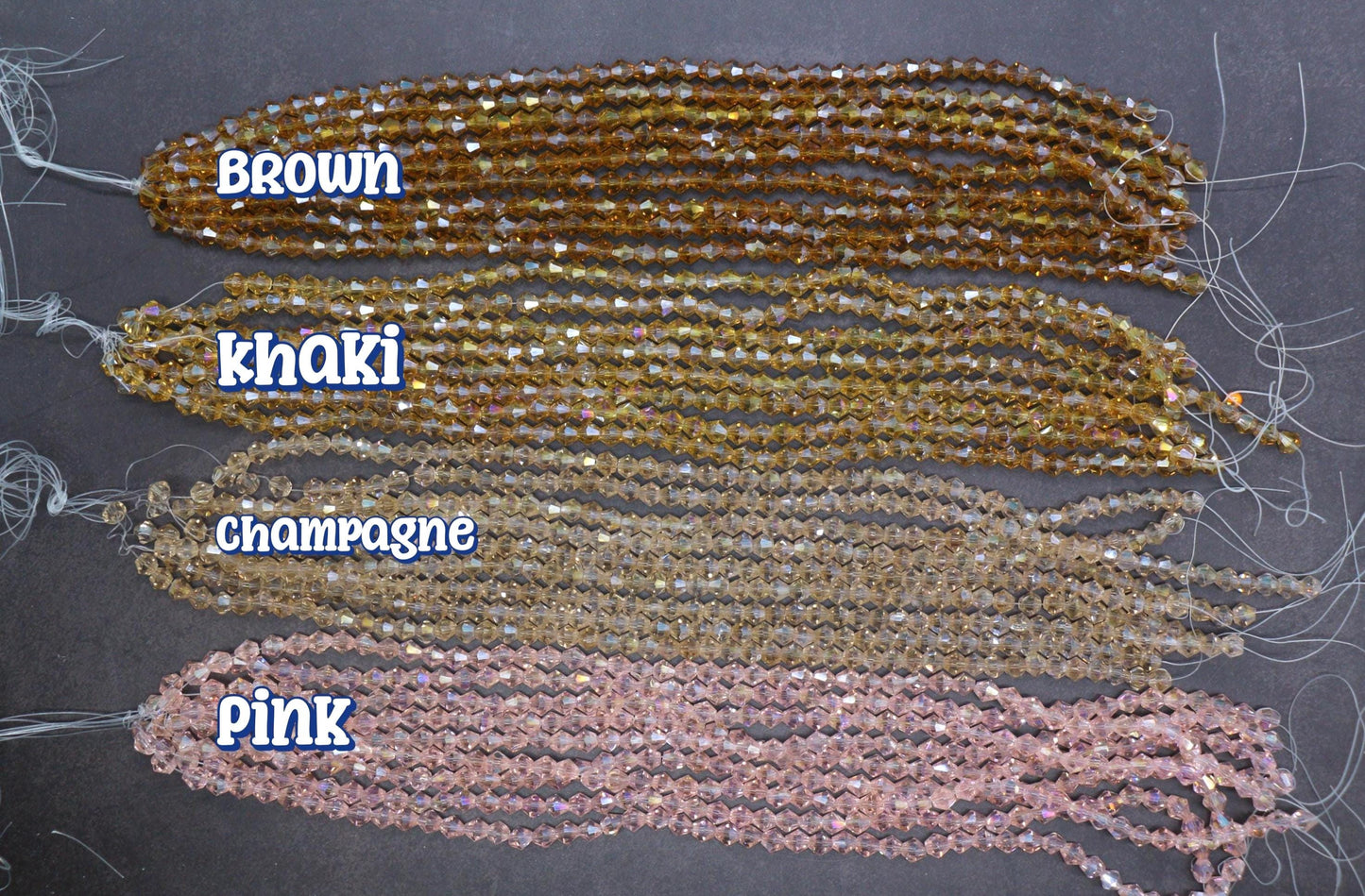 AB Color Bicone Beads, 4mm & 6mm Faceted Spacer Beads, Aurora Borealis Glass Beads for Bracelet Making, Jewelry Supplies
