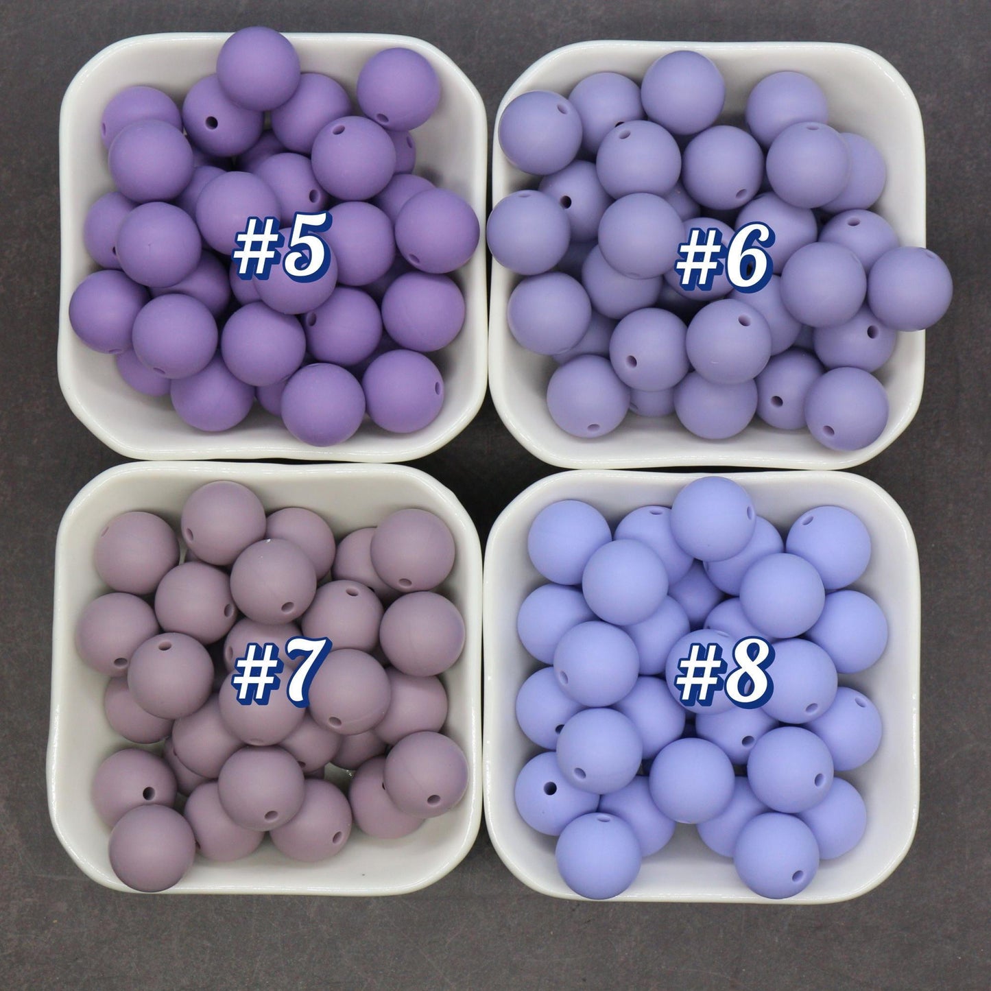 15mm Purple Silicone Beads for Bracelets, Soft Round DIY Jewelry Beads, Stretchy Keychain Craft Supplies, Non-Toxic Beads for Jewelry Making