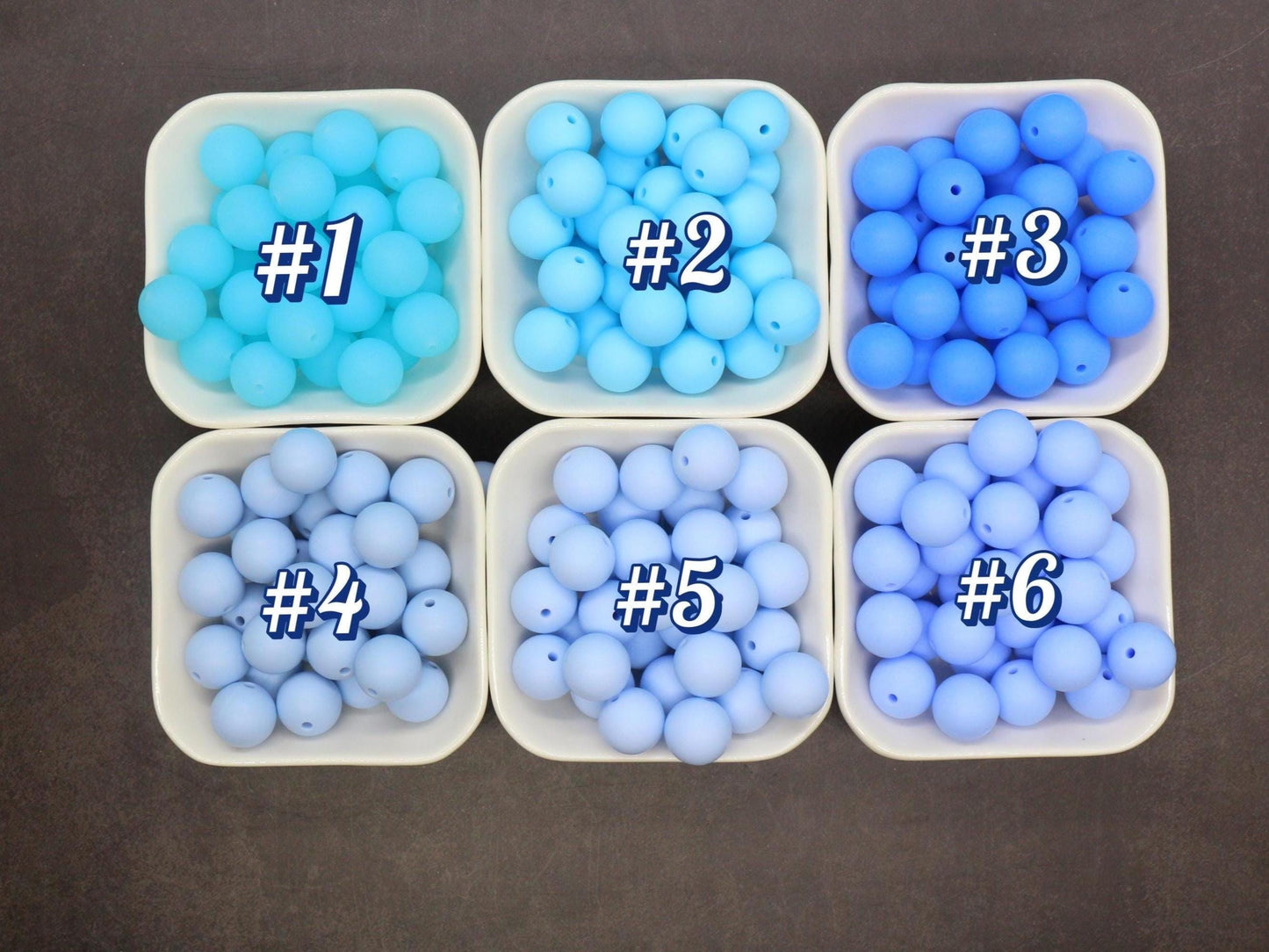 15mm Blue Silicone Beads for Bracelets, Soft Round DIY Jewelry Beads, Keychain Craft Supplies, Silicone Beads for DIY Jewelry Making