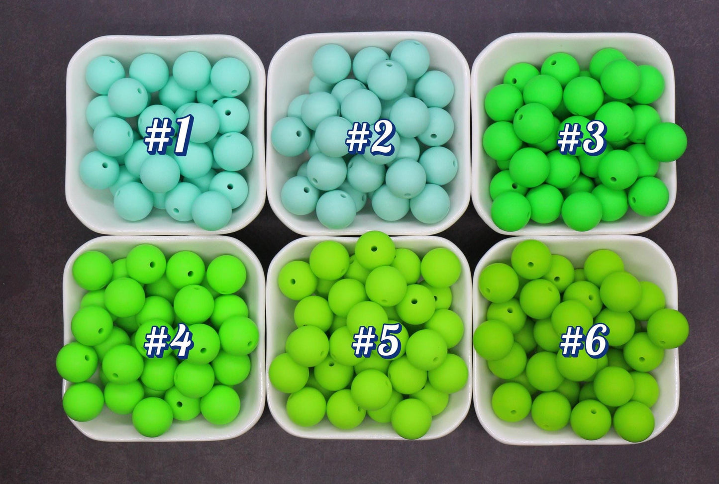 15mm Green Silicone Beads for Bracelets, Soft Round DIY Jewelry Beads, Keychain Craft Supplies, Silicone Beads for DIY Jewelry Making
