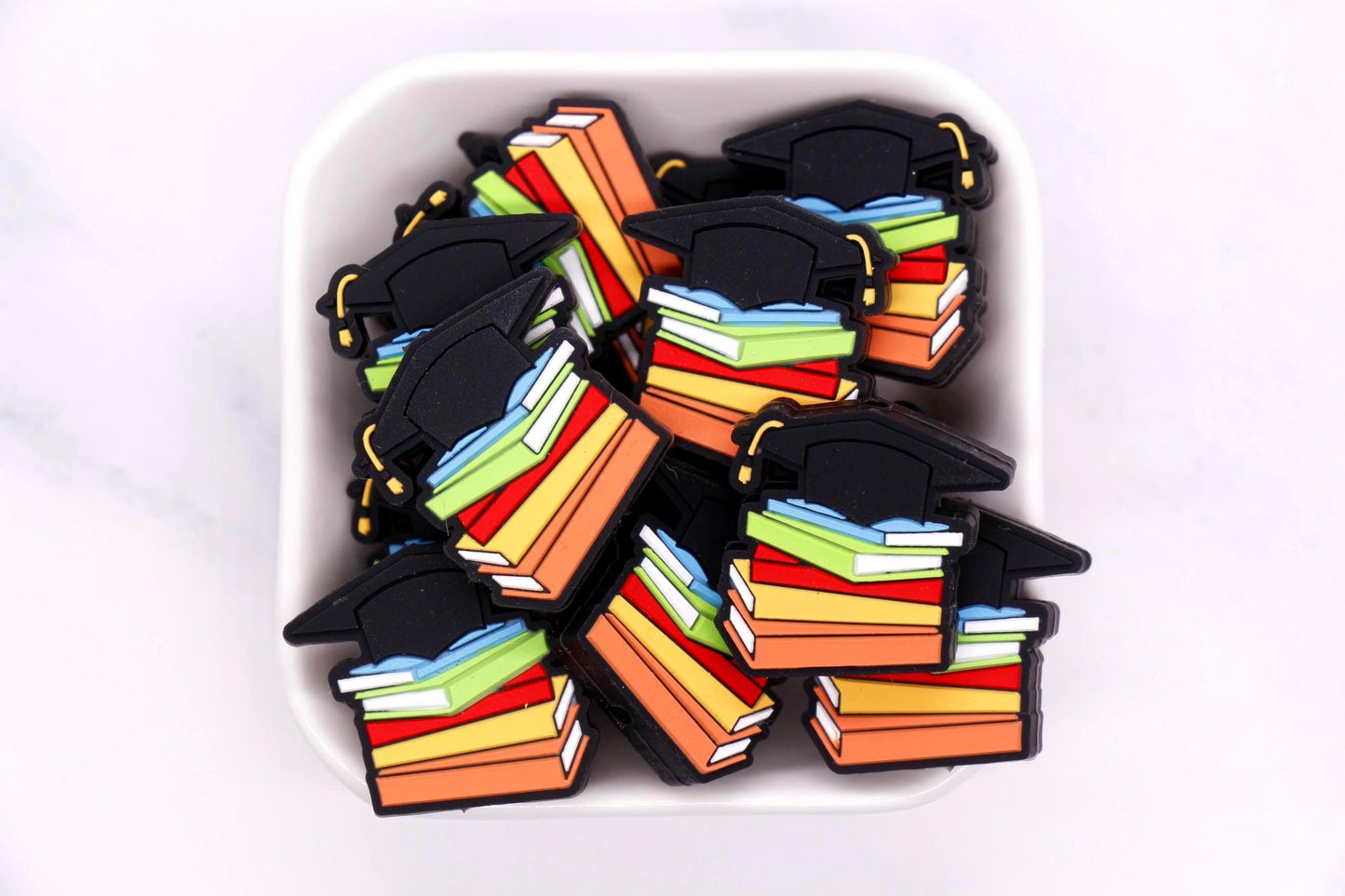 Graduation Silicone Beads, Cap and Gown Focal Beads, DIY Graduation Jewelry Supplies, Gift for Seniors, Gift for Graduates