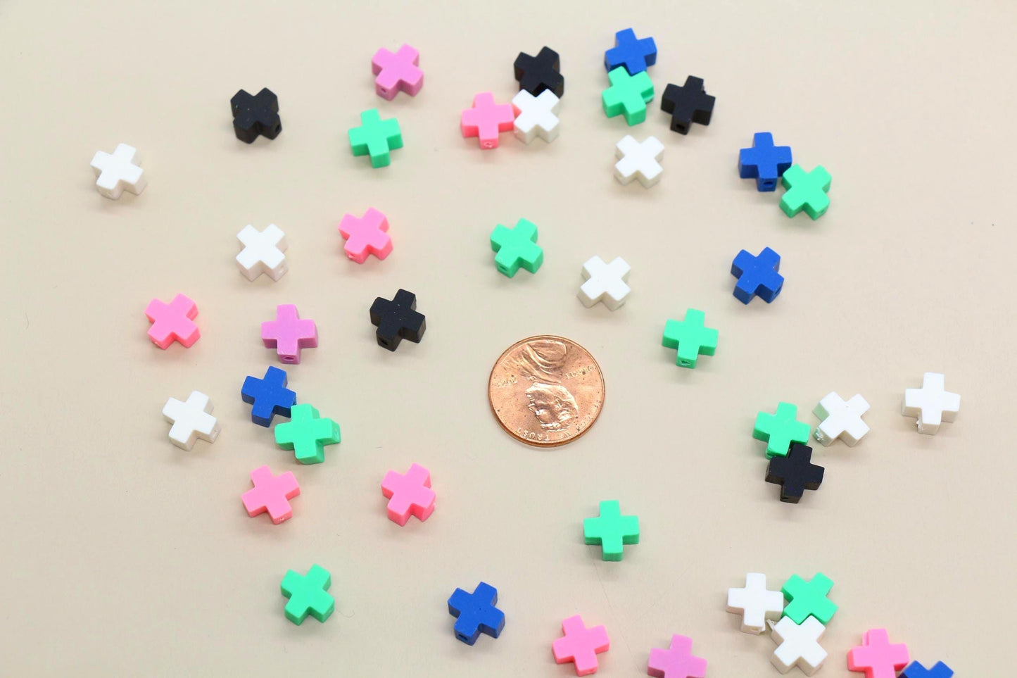 Polymer Clay Beads, Cross Beads , Jewelry Making Supplies for DIY Bracelets, Necklaces