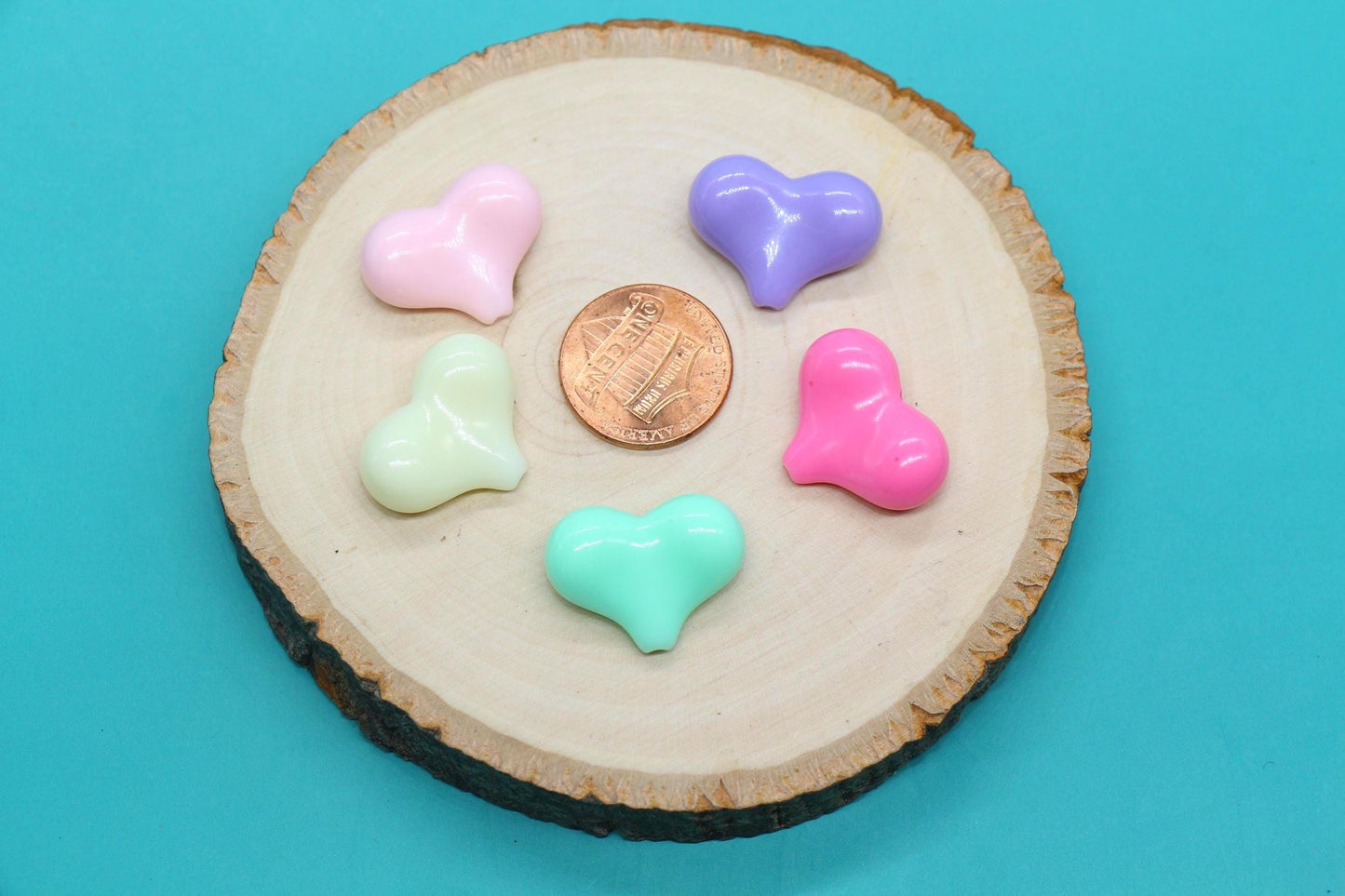 Heart Beads, Plastic Heart Shape Beads for Jewelry Making, DIY Bracelets, Necklaces, Keychains, Crafts - Valentine’s Day Supplies