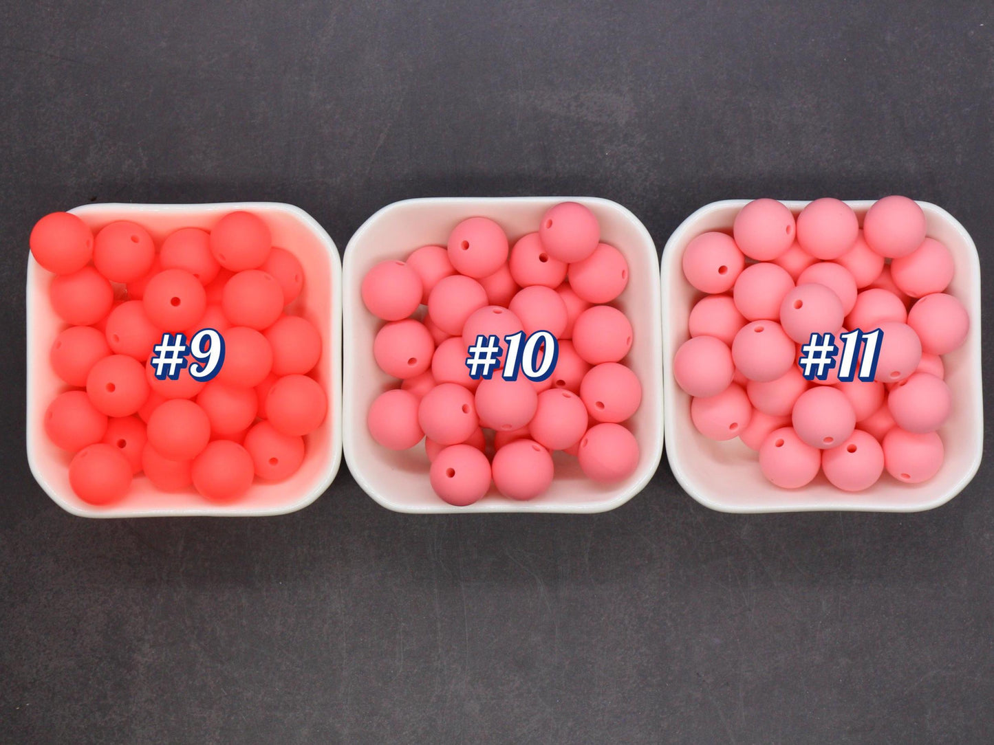 15mm Pink Silicone Beads for Bracelets, Soft Round DIY Jewelry Beads, Keychain Craft Supplies, Pastel Beads for Kids & Adults