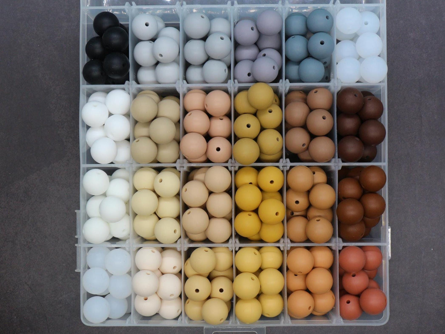 15mm Earth tones Silicone Beads for Bracelets, Soft Round DIY Jewelry Beads, Keychain Craft Supplies, Silicone Beads for DIY Jewelry Making