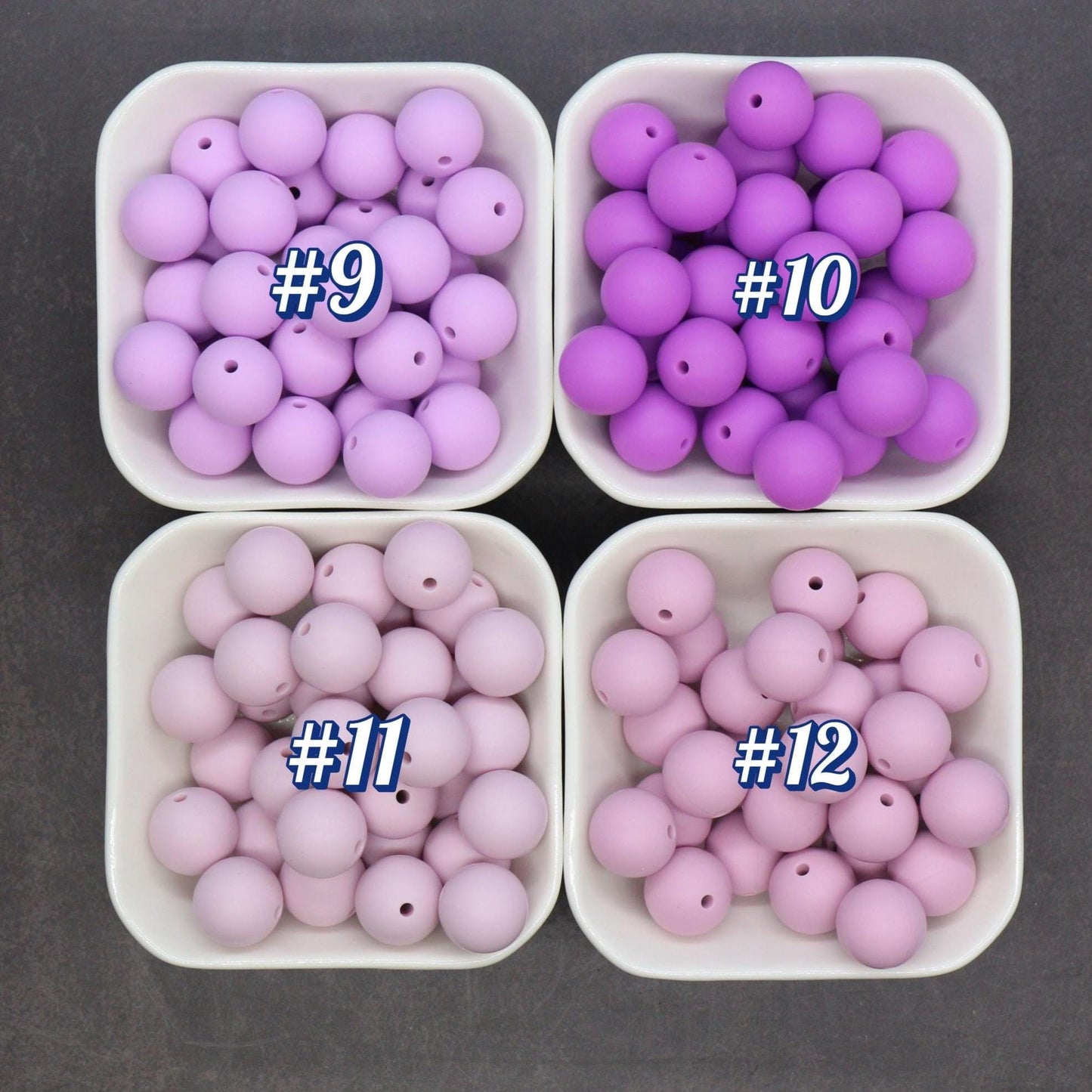 15mm Purple Silicone Beads for Bracelets, Soft Round DIY Jewelry Beads, Stretchy Keychain Craft Supplies, Non-Toxic Beads for Jewelry Making