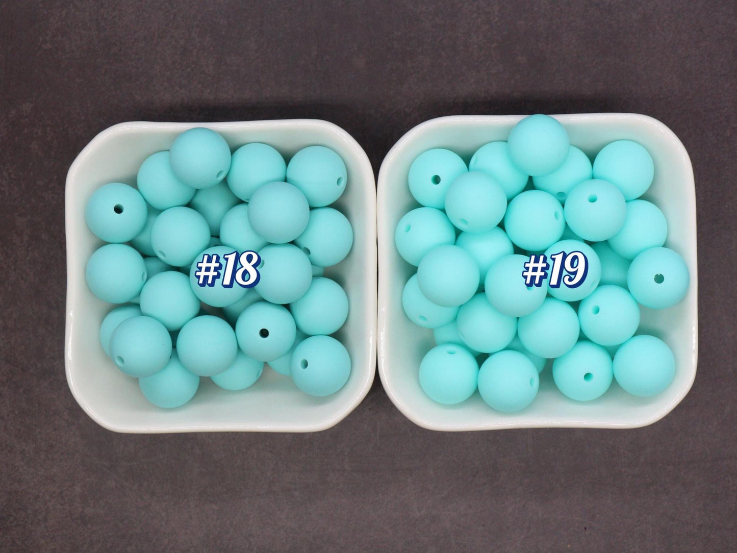 15mm Blue Silicone Beads for Bracelets, Soft Round DIY Jewelry Beads, Keychain Craft Supplies, Silicone Beads for DIY Jewelry Making