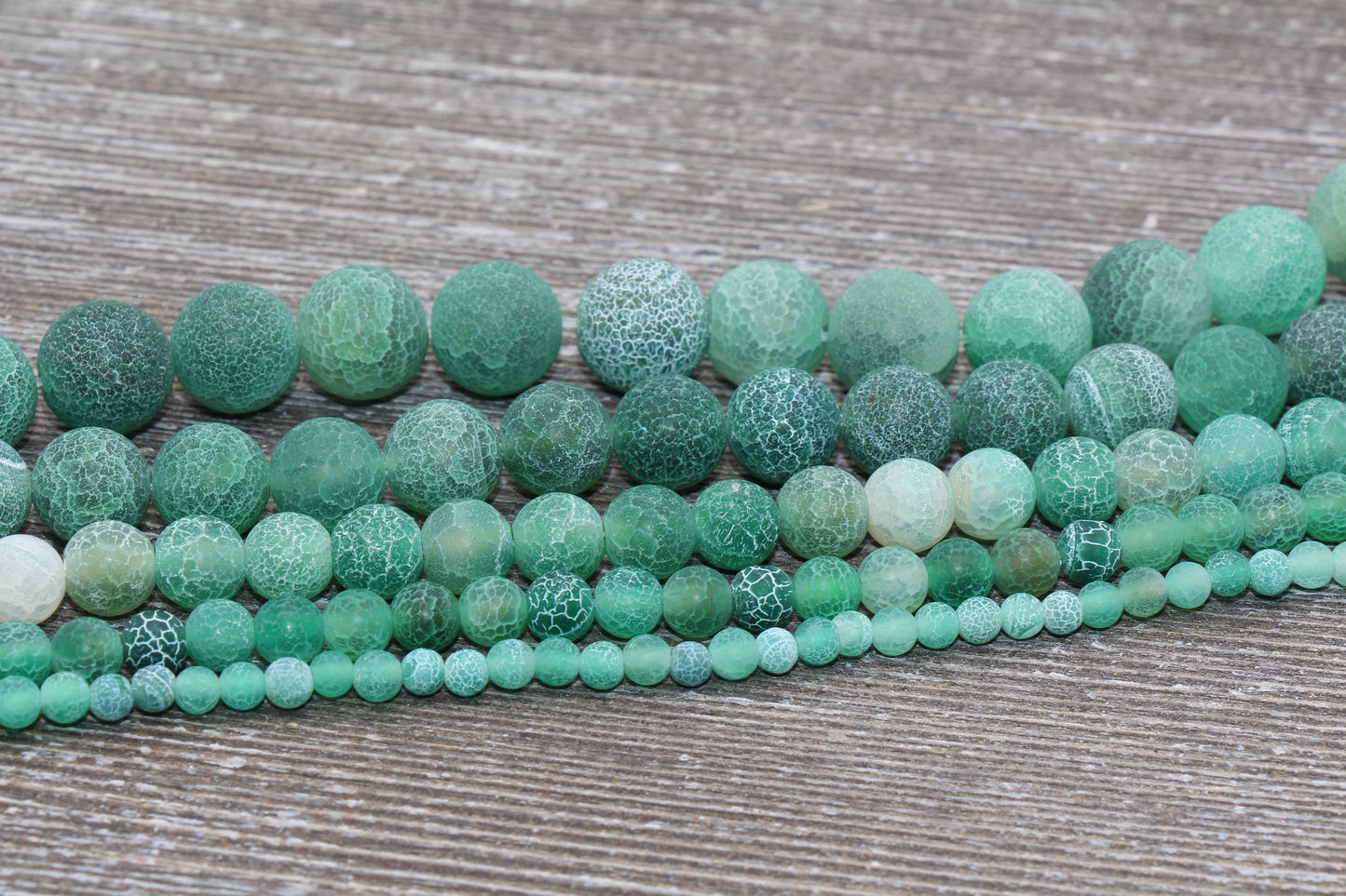 Green Effloresce Agate Beads, Frosted Agate Beads, Crackled Agate Bead, Round Matte Gemstone, 4mm 6mm 8mm 10mm 12mm, Full Strand 15.5 #109