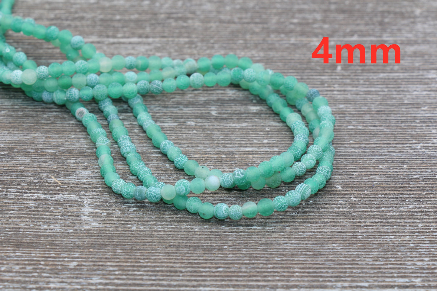 Green Effloresce Agate Beads, Frosted Agate Beads, Crackled Agate Bead, Round Matte Gemstone, 4mm 6mm 8mm 10mm 12mm, Full Strand 15.5 #109