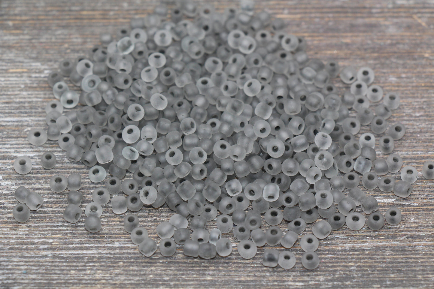 GLOW Matte Glass Beads, 4mm 6/0 Glass Beads, Glow in Dark Frosted Gray Seed Beads, Rocailles Beads, Beading Supplies #2308