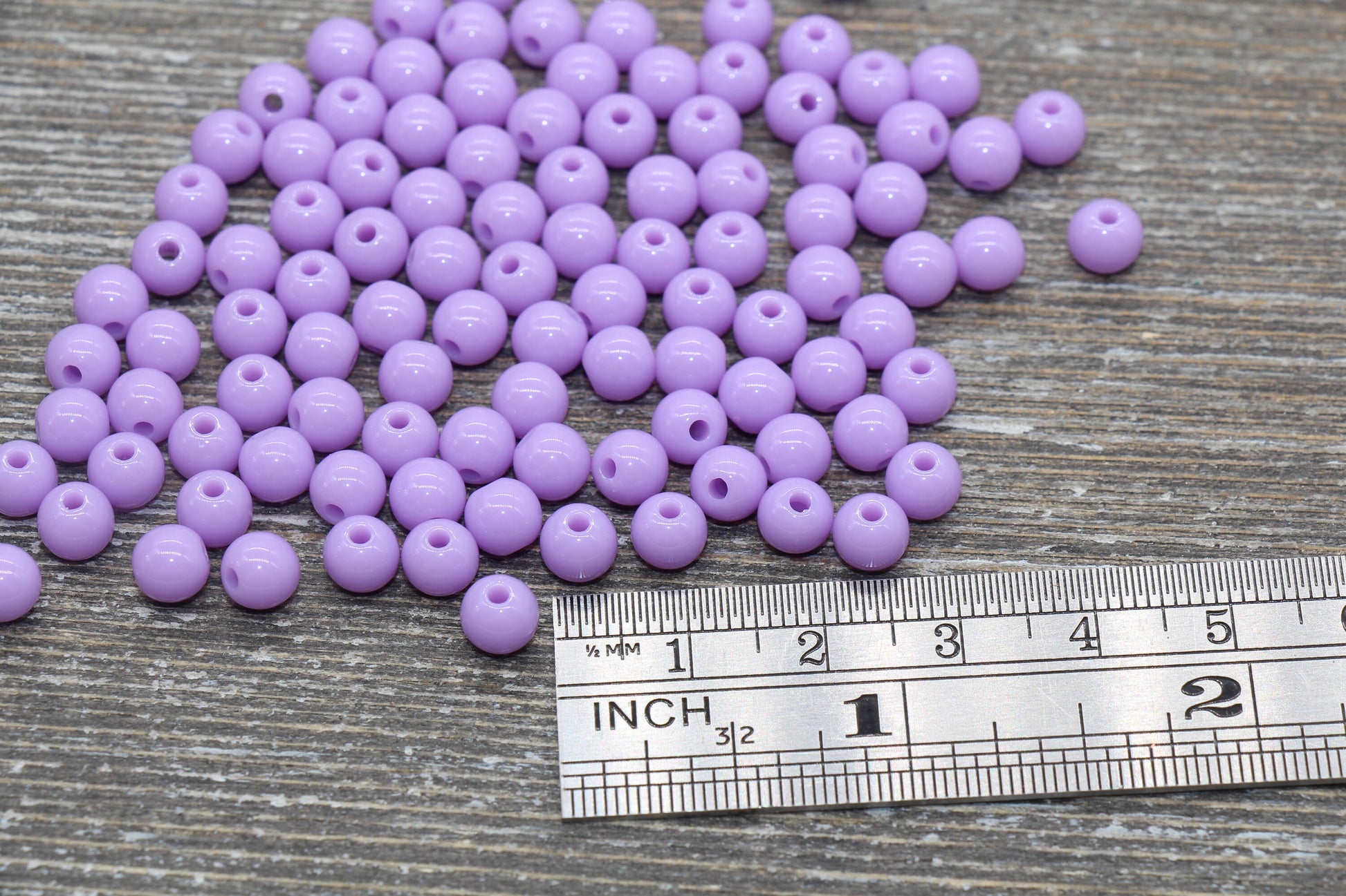 6mm Light Purple Gumball Beads, Round Acrylic Purple Loose Beads, Bubblegum Beads, Chunky Beads, Bubble Gum Beads, Smooth Round Beads #1393