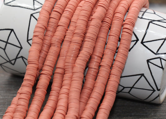 8mm Heishi Beads, Polymer Clay Disc Beads, African Disc Beads, Vinyl Heishi, 16 inch Strand #406