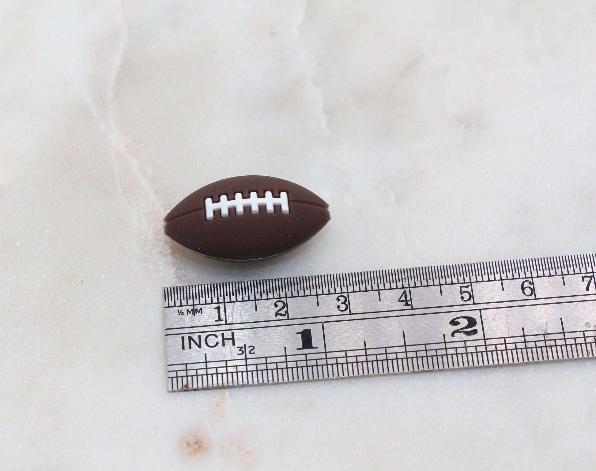 Football Silicone Beads, Sports Print Silicone Beads, Soft Sports Ball Beads, Chunky Beads, Silicone Beads #242