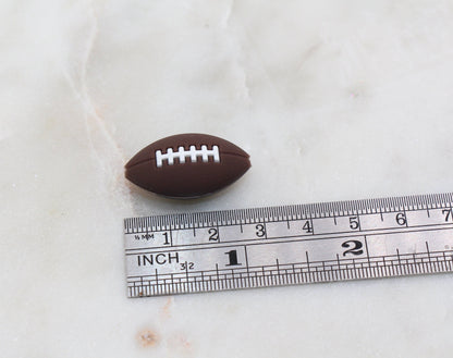 Football Silicone Beads, Sports Print Silicone Beads, Soft Sports Ball Beads, Chunky Beads, Silicone Beads #242