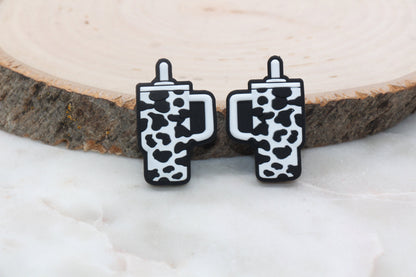 Cow Tumbler Silicone Focal Beads, Silicone Loose Beads, Bead for Pens, Beadable Pens #427