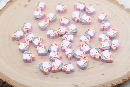 Unicorn Polymer Clay Beads, Unicorn Cane Beads, Unicorn Clay Beads, Jewelry Beads, Beads for Bracelet #428