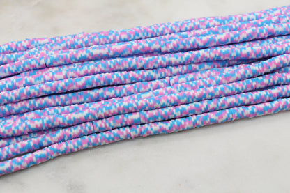 6mm Multicolored Speckled Heishi Beads, Mix Polymer Clay Disc Beads, African Disc Beads, Bracelet Beads, Full Strand #634
