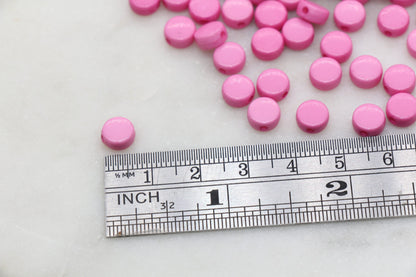 Pink Round Beads, Acrylic Round Beads, Acrylic Spacer Beads, Pink Round Beads, Acrylic Blank Round Beads, Size 7mm #3173