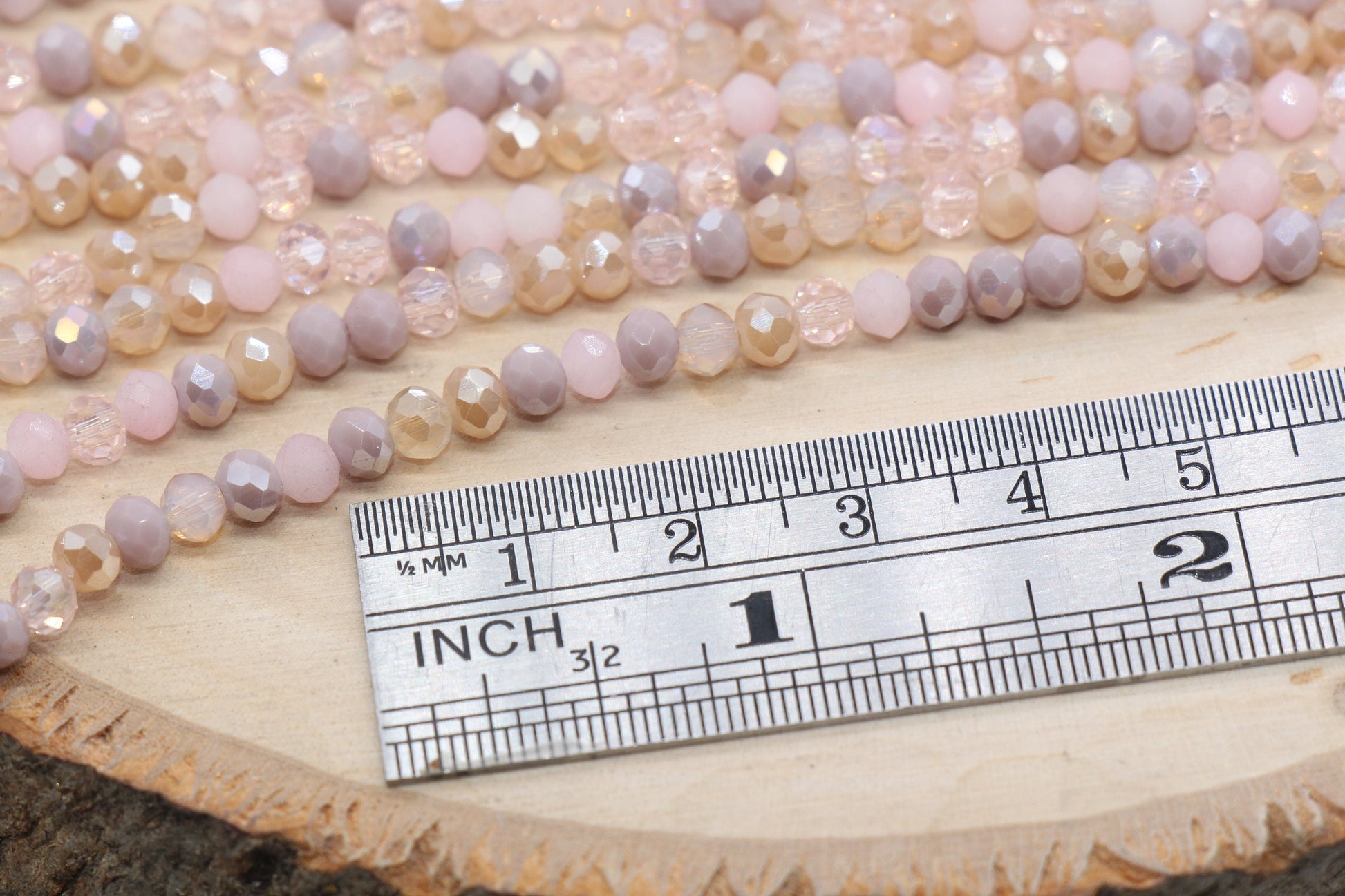 4mm Faceted Glass Beads, Mix Glass Seed Beads, Jewelry Making Beds, Bracelet Beads, Full Strand