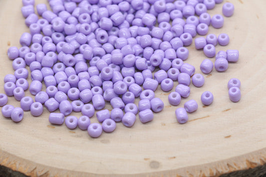 Lavender Purple Glass Seed Beads, 4mm 6/0 Glass Seed Beads, Purple Seed Beads, Rocailles Beads, Bracelet Beads, #1440