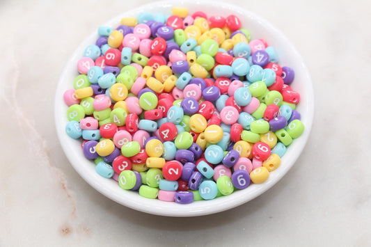 mix color round shape number beads for jewelry making