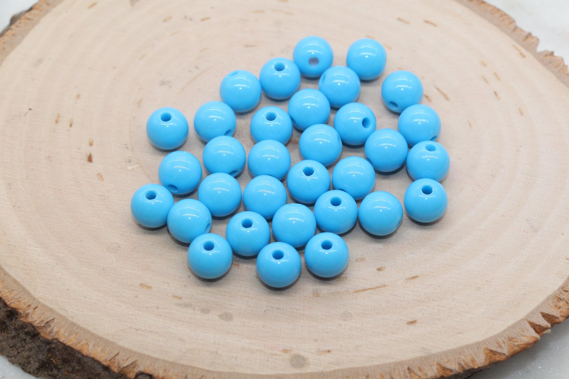 10mm Blue Beads, Acrylic Round Loose Beads, Bubblegum Beads, Chunky Beads, Beads for Bracelet #222