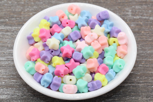 Star Beads, Plastic Star Beads, Chunky Star Beads, Beads for Bracelet