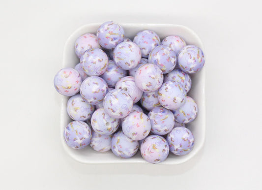15mm Unicorn and Rainbow Printed Beads, Unicorn Silicone Beads, Round Bubblegum Beads, Beads for Pens #S126