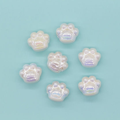 Iridescent Paw Beads, Paw AB beads, Chunky Paw Beads, Mixed Beads, Chunky Beads, Large Hole Beads, Beads for Bracelets