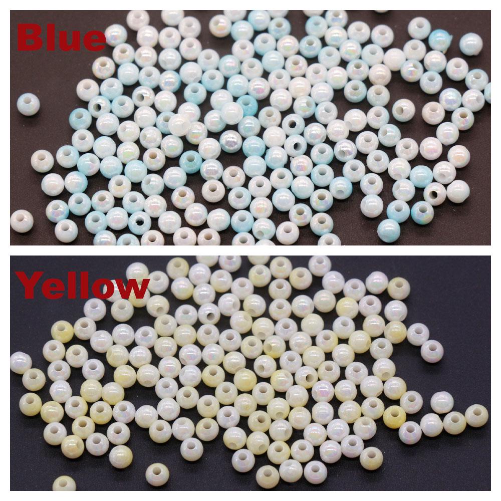 4mm Ombre Beads, Plastic Iridescent Beads, Round Spacer Beads, Bubblegum Beads, Beads for Bracelets, Mermaid Beads, Jewelry Making Beads