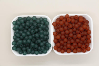 8mm Matte Beads, Frosted Gumball Beads, Plastic Round Beads, Chunky Beads, Round Plastic Beads
