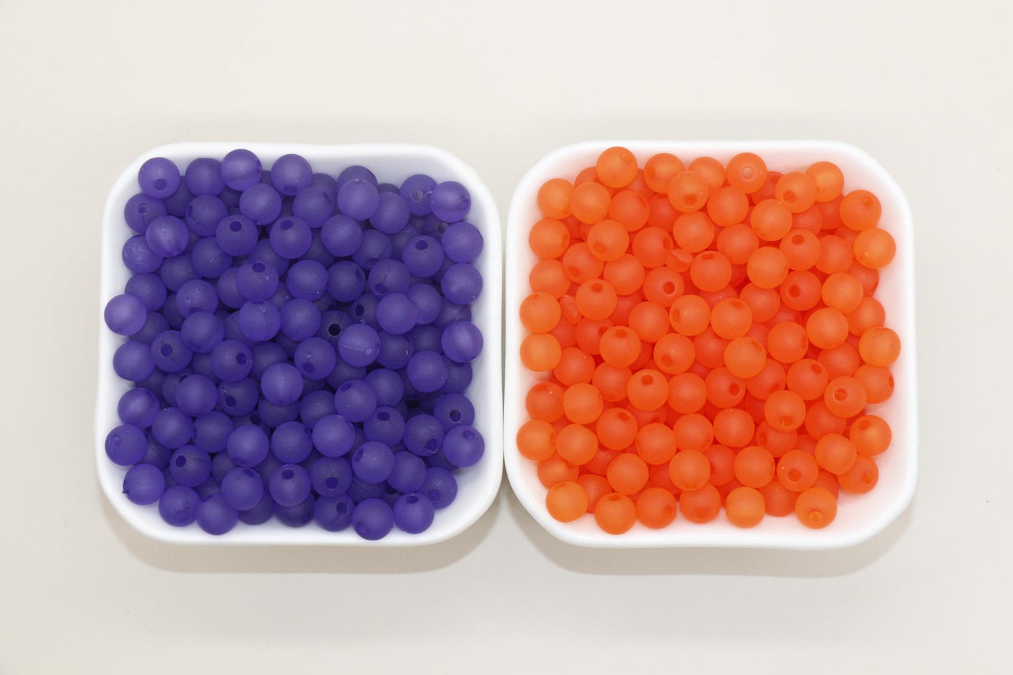 8mm Matte Beads, Frosted Gumball Beads, Plastic Round Beads, Chunky Beads, Round Plastic Beads
