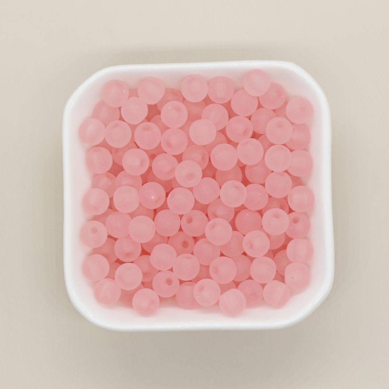 8mm Matte Beads, Frosted Gumball Beads, Plastic Round Beads, Chunky Beads, Round Plastic Beads